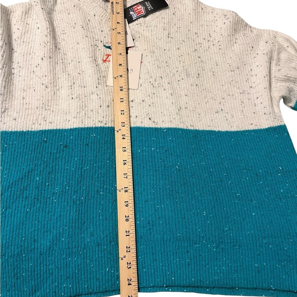 Miami Dolphins Colorblock Sweater WEAR by Erin Andrews | NFL Official NWT - XXL - Picture 7 of 7